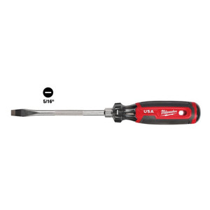 Milwaukee 5/16" X 6" Slotted Cushion Grip Screwdriver