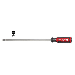 Milwaukee 1/4" X 10" Slotted Cushion Grip Screwdriver