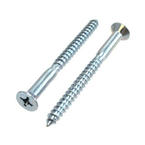 # 24 X 5" Zinc Plated Flat Head Phillips Wood Screws (Pack of 12)