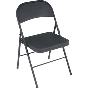 Black All Steel Folding Chair