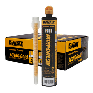 10 oz. DeWalt AC100+ Gold Quik-Shot Acrylic Epoxy Adhesive Anchoring System (Case of 12)