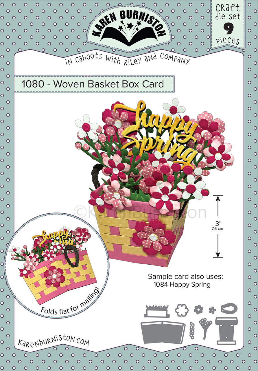 Woven Basket Box Card Pop-up - KB Riley LLC