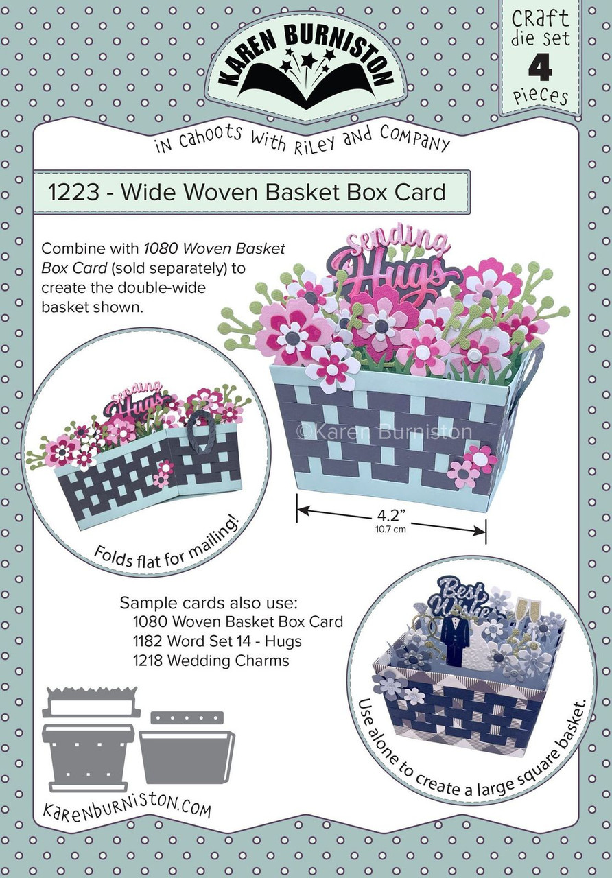Wide Woven Basket Card - KB Riley LLC