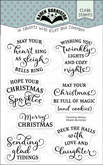 Christmas Wishes clear stamps