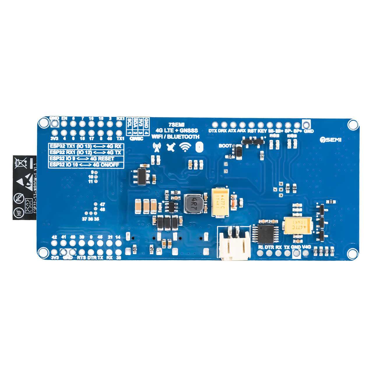  ESP32 based EC200U Modem bottom view