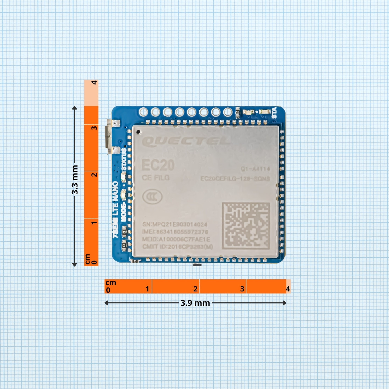 Buy EC20 CAT-4 LTE 4G GNSS Ultra-compact Nano Modem at Best Price