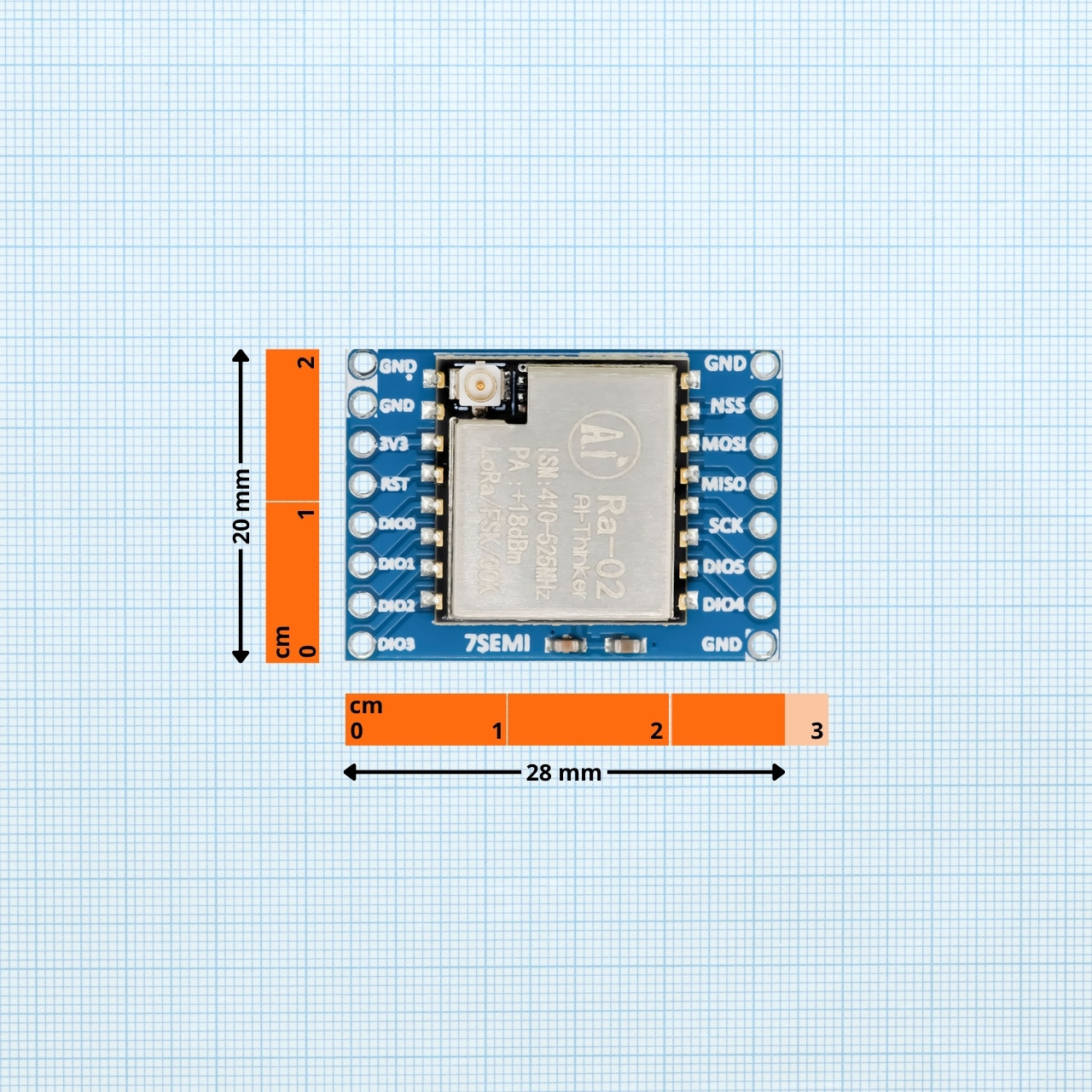 SX1278 RA-02 LoRa Breakout – 410MHz~525MHz Long-Range Wireless