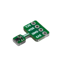 SHT41 Temperature & Humidity Sensor Breakout with 2.54mm pitch header, high-precision module for reliable environmental monitoring in electronics projects.