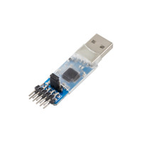 7Semi ST-Link V2 USB programmer and debugger featuring USB interface, SWD and SWIM programming support, and pin header connections for STM8 and STM32 microcontroller development.