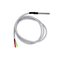 7Semi SHT45 high-accuracy I2C temperature and humidity sensor probe with stainless-steel housing and 1-metre cable