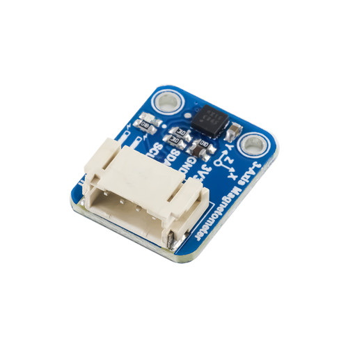 MMC5983MA mini Magnetometer Breakout, a precise 3-axis magnetic sensor with ±0.5° accuracy and I2C interface for easy integration with microcontrollers. MMC5983MA mini Magnetometer Breakout, a precise 3-axis magnetic sensor with ±0.5° accuracy and I2C interface for easy integration with microcontrollers.