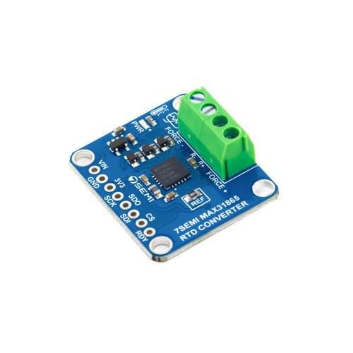 PT1000 RTD 3-Wire Temperature Sensor Amplifier Breakout Board featuring MAX31865, high-accuracy module for precise temperature measurement in industrial and scientific applications.