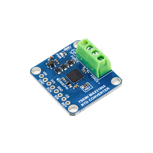 PT100 RTD 3-Wire Temperature Sensor Amplifier Breakout Board featuring MAX31865, high-accuracy module for precise temperature measurement in industrial and scientific applications.