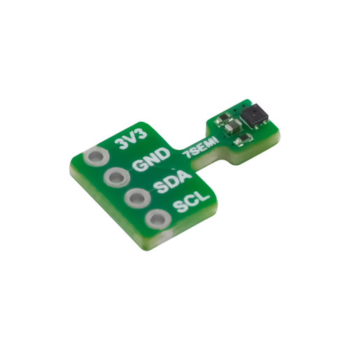SHT40 Temperature & Humidity Sensor Nano Breakout with 2.54mm pitch header, compact and high-precision module for environmental monitoring in electronics projects.