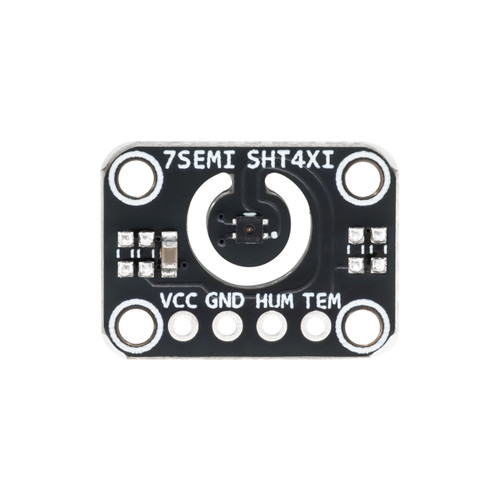 7SEMI SHT4XI SHT40I-Analog humidity and temperature sensor board – front view with VCC GND HUM TEM pins