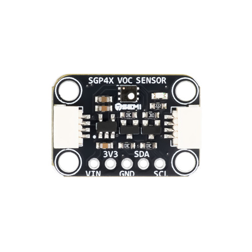 7Semi SGP4X VOC sensor module top view showing gas sensor chip and I2C pins