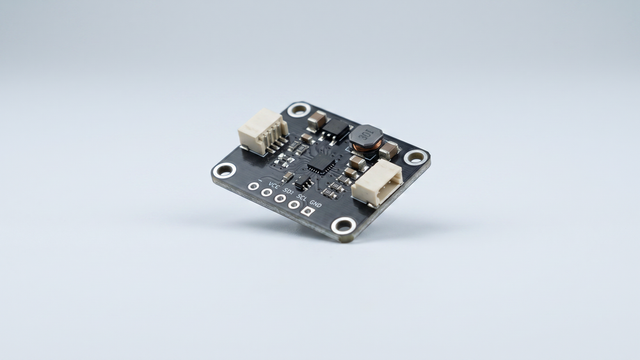 Power management breakout board with connectors and labeled pins