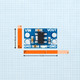 5V to 3.3V 1A LDO Low Dropout Regulator Breakout with ENABLE pin, compact voltage regulation module for efficient power management. Dimension image