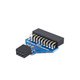 ARM-JTAG-20-6 Plug-in Adapter, JTAG 20-pin 0.1'' to 6-pin 0.1'' adapter for seamless debugging and programming in embedded systems.