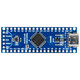 Top view of STM32G030K8T6 development board showing microcontroller, USB-C port, and labeled GPIO pins