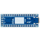 Bottom view of 7Semi STM32G030K8T6 board with SWD debug pins, LED indicators, and pinout silk screen