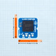 Front view of 7Semi HMC6343 3-Axis Compass Module showing pin labels (3V3, GND, SDA, SCL). WITH DIMENSION MARK