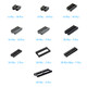 low profile dip ic socket assortment kit 6-40 pin