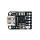 USB to dual UART module with TX RX pins labeled TOP VIEW SHOWING COMPONENTS