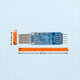 Professional STM32 and STM8 USB debugger showing integrated ST-Link V2 programming hardware, USB connector, programming header pins, and protective enclosure.