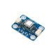 7Semi SCD43 CO2, Temperature and Humidity Sensor Breakout 7Semi SCD43 CO2 Sensor Breakout Board angled view showing the SCD43 CO2 sensor, compact PCB design, Qwiic connectors, pin headers and mounting holes