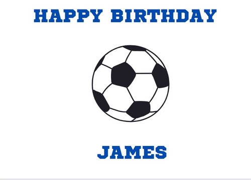 Personalized Soccer Happy Birthday card crafted on recycled paper with custom notes for a unique touch - Front