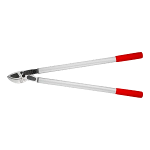 The FELCO 231 Professional Geared Anvil Loppers are premium Swiss-made loppers engineered for effortless pruning of hard and dead wood. Featuring 800mm lightweight aluminium alloy handles, an innovative lever-action gearing system that delivers up to 65% more cutting power, and a 40mm cutting capacity, they make demanding pruning tasks easier while reducing operator fatigue. The curved anvil cutting head securely grips branches for precise, controlled cuts.
