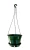 140mm Hanging Basket Pot with saucers + Hangers - Green