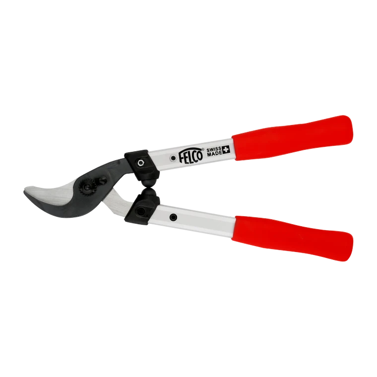 The FELCO 211-40 Professional High-Performance Bypass Loppers are compact, Swiss-made loppers engineered to deliver exceptional cutting power with minimal effort. Featuring 400mm lightweight forged aluminium handles, an advanced hooked bypass cutting head, and a 35mm cutting capacity, they effortlessly pull branches into the cutting zone for smooth, clean pruning. Ideal for vineyard work, orchards, arboriculture and professional landscaping.