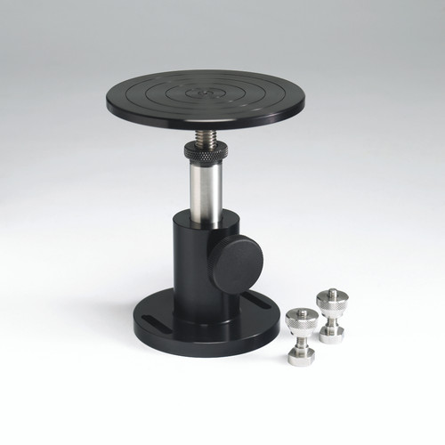 Rotary Base Table provides quick and easy height adjustment to accommodate samples of various sizes.