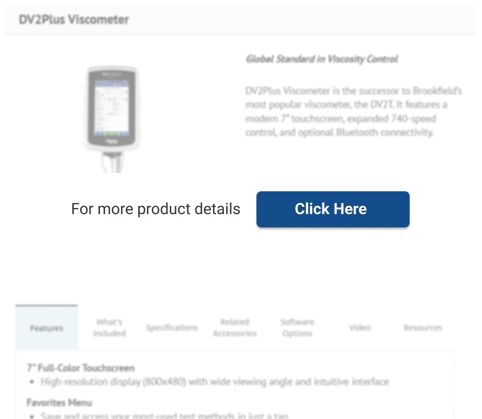 Brookfield Engineering　プログラマブル粘度計　DV-Ⅱ 実験用粘度計 - DVE - Brookfield - 食品産業用