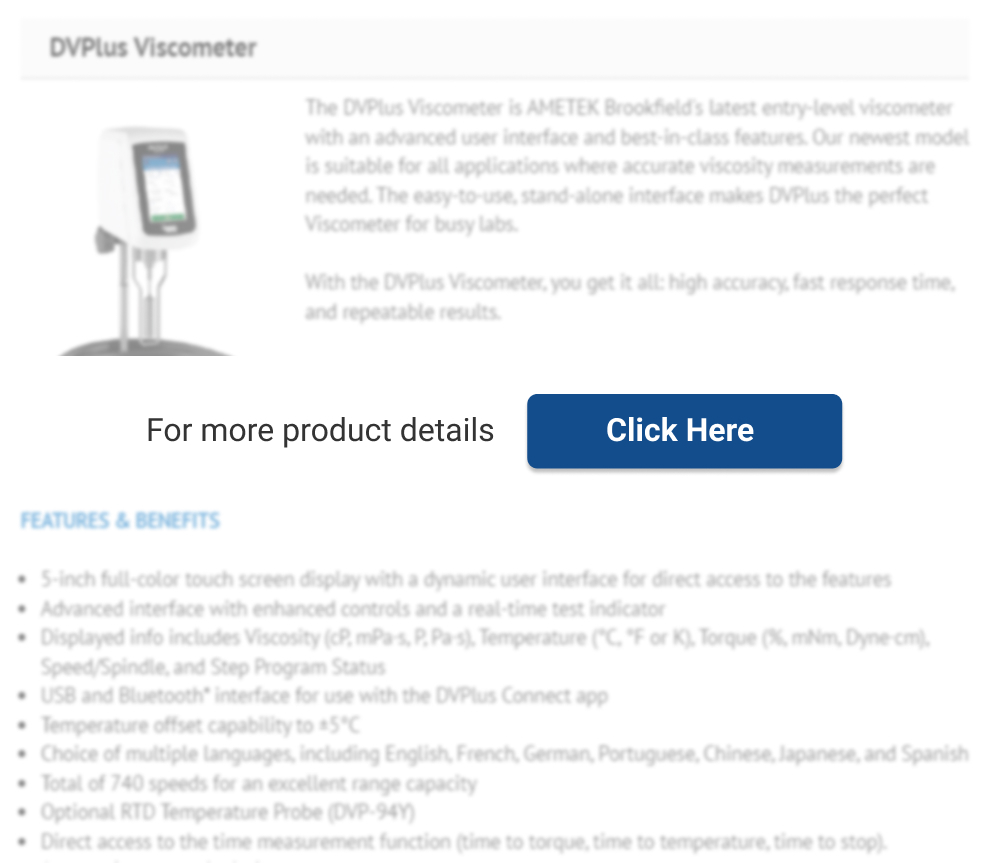 Ametek Brookfield DVPlus Viscometer