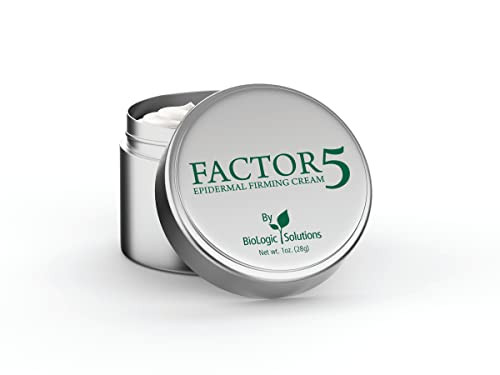 Factor5 Epidermal Firming Cream uses 5 epidermal growth factors to
