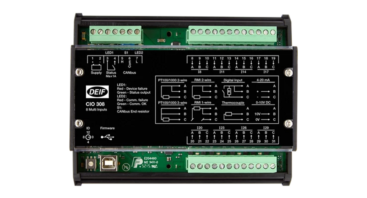 DEIF 2912890260 01 CIO 308 Variant 01 CAN bus-based I/O module