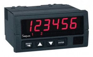 Totalizing Counter, 120VAC, 6 Digit, Quadrature Input, No Relay Output, Incl's 12VDC/100mA Excitation Supply