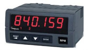 Type 6-digit, 7-segment, red LED Height 0.56in (14.2mm) Decimal Point User-programmable Count Direction "+" indication implied, "-" indication displayed Display Range -99,999 to +999,999 Output Indicators 1 and 2 AC Voltages 120 or 240VAC, ±10% Power Consumption 3VA Operating Temperature 32 to 104°F (0 to 40°C) Storage Temperature 14 to 140°F (-10 to 60°C) Relative Humidity 0 to 80% non-condensing for temperatures less than 89.6°F (32°C), decreasing linearly to 50% at 104°F (40°C) Ambient Temperature 77°F (25°C) Temperature Coefficient (per °C) ±100ppm/°C Warm-up Time 15 minutes Bezel 3.93 x 2.04 x 0.52in (99.8 x 51.8 x 13.2mm) Depth 3.24in (82.3mm) Panel Cutout 3.62 x 1.77in (92 x 45mm) Case Material PBT-ABS