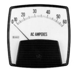 Crompton '012-75AA-MTMT-C7-B2, MODEL 012 (2.5 INCH), SHORT SCALE IRON VANE AMMETER