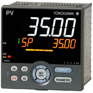 Yokogawa UT35A-000-11-00 Digital Indicating Controller, UT35A Series, LCD Display, Navigation Keys, Ladder Sequence Function
