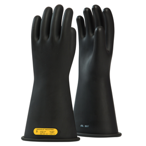 OEL Safety _ IRG214B11 _ Rubber-Glove-Single-2-14"-Black-SZ:11-17000V