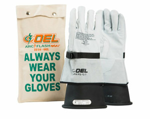 OEL Safety _ IRG114B11K _ Rubber-Glove-Kit-1-14"-Black-SZ:11-7500V
