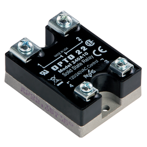 Order OPTO 22 - 240A10 240 VAC, 10 Amp, AC Control Solid State Relay (SSR)