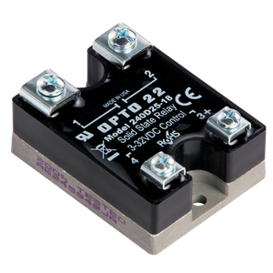 Order OPTO 22 - 240D25-18 240 VAC, 25 Amp, DC Control Solid State Relay (SSR), VDE-approved Optocoupler
