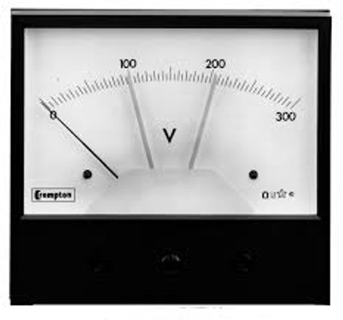 Crompton 239-304A-GBNG-Z6-S1-S2 Analog Meter Relay Model 239-304 Range 0-100Mvdc Scale 0-20Adc Double Set Point 120Vac 50/60Hz