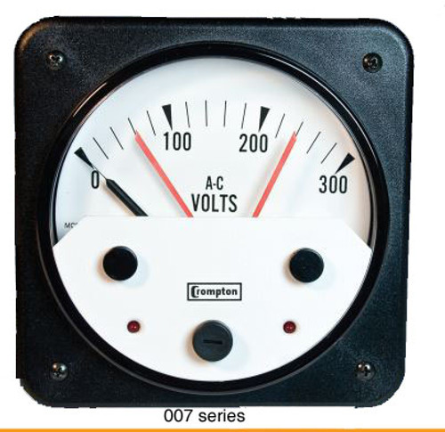 Crompton 007 Switchboard  Analog Meter Relay - HIGH operation, Upscale energised and Downscale de-energised: With 1 relay & 1 setpoint 007-301