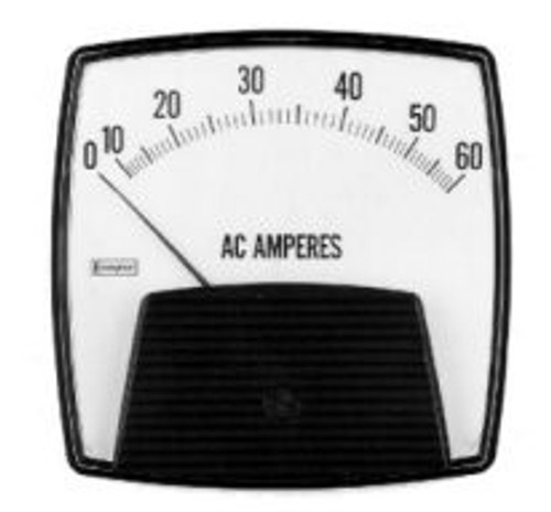 Crompton '012-75AA-LJLJ-C7-B3, MODEL 012 (2.5 INCH), SHORT SCALE IRON VANE AMMETER